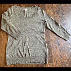 New York & Company 3/4 sleeve scoop neck sweater